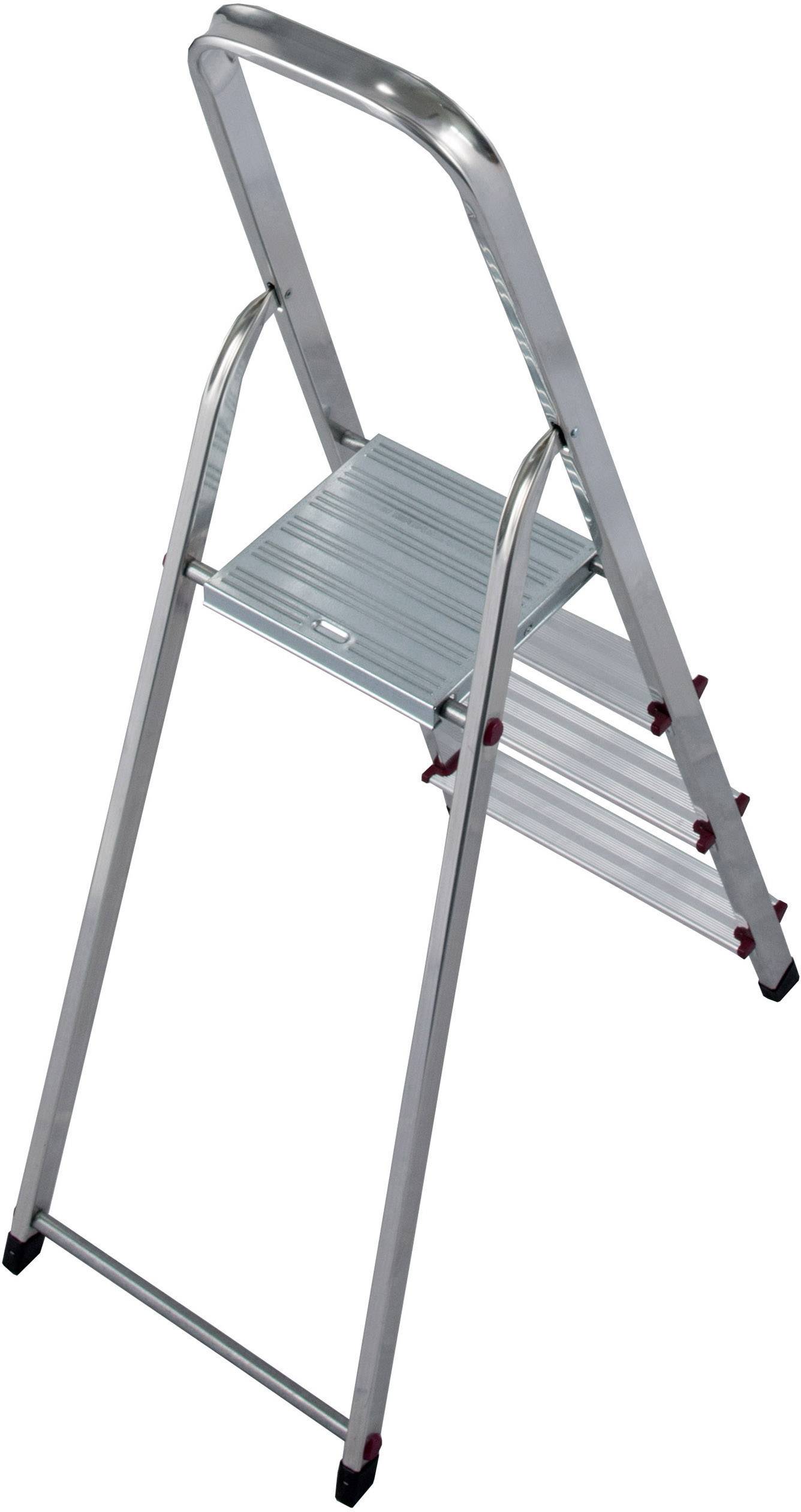 Krause 705 Aluminium Stufen-Stehleiter Arbeitshöhe (max.): 2.80m Silber 3.6kg