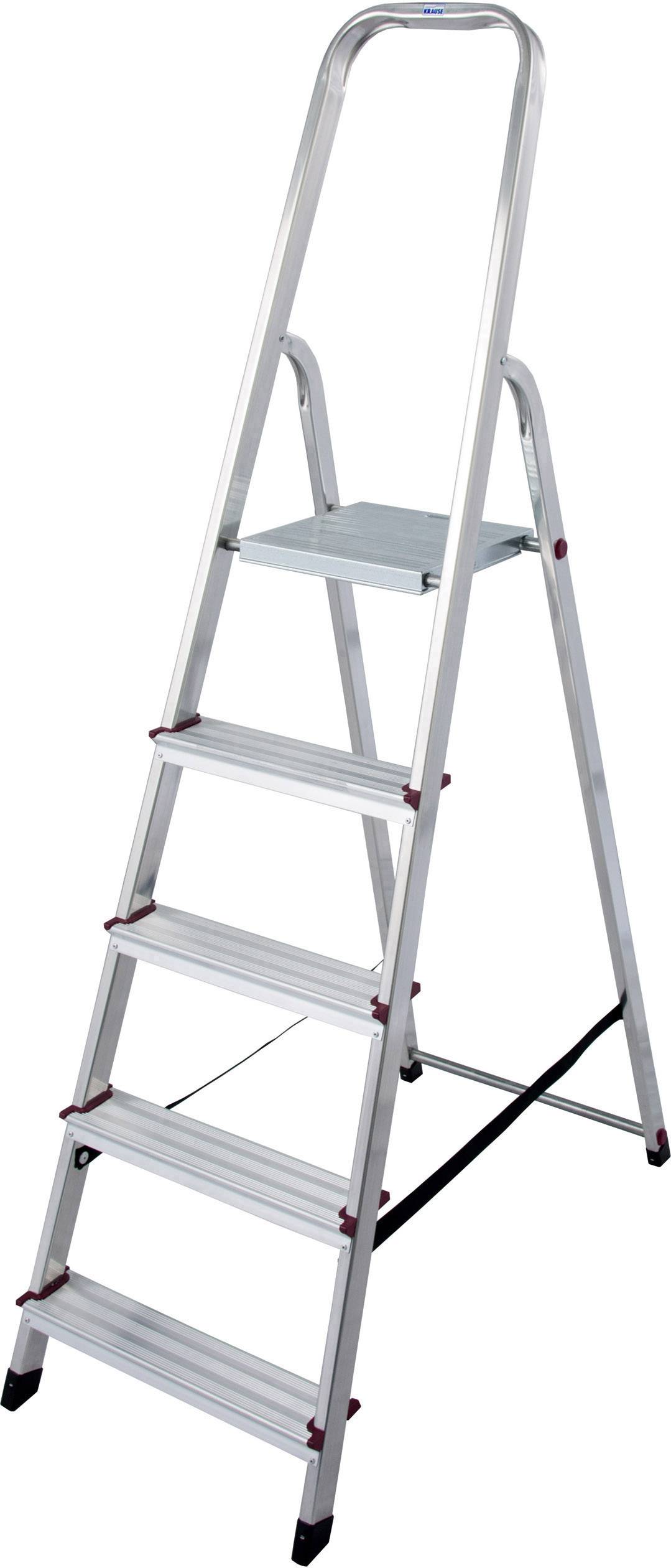 Krause 000729 Aluminium Stufen-Stehleiter Arbeitshöhe (max.): 3.00m Silber 4.3kg