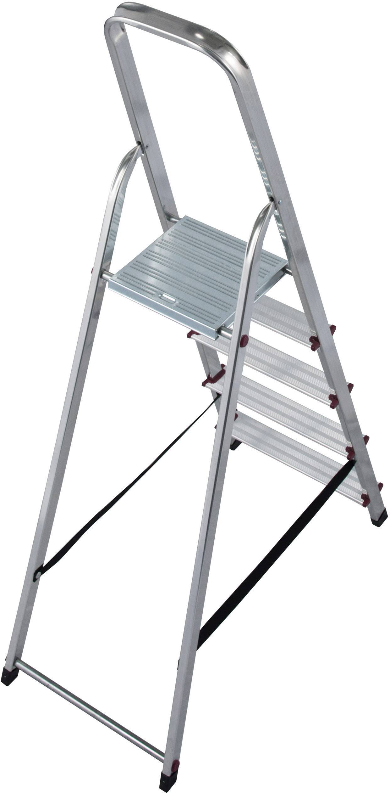 Krause 000729 Aluminium Stufen-Stehleiter Arbeitshöhe (max.): 3.00m Silber 4.3kg