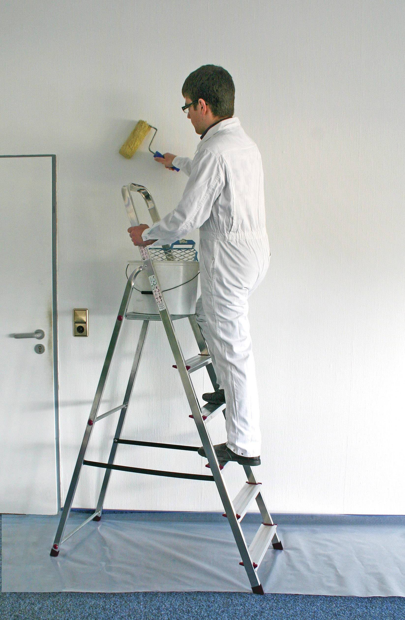 Krause 000736 Aluminium Stufen-Stehleiter Arbeitshöhe (max.): 3.20m Silber 5kg