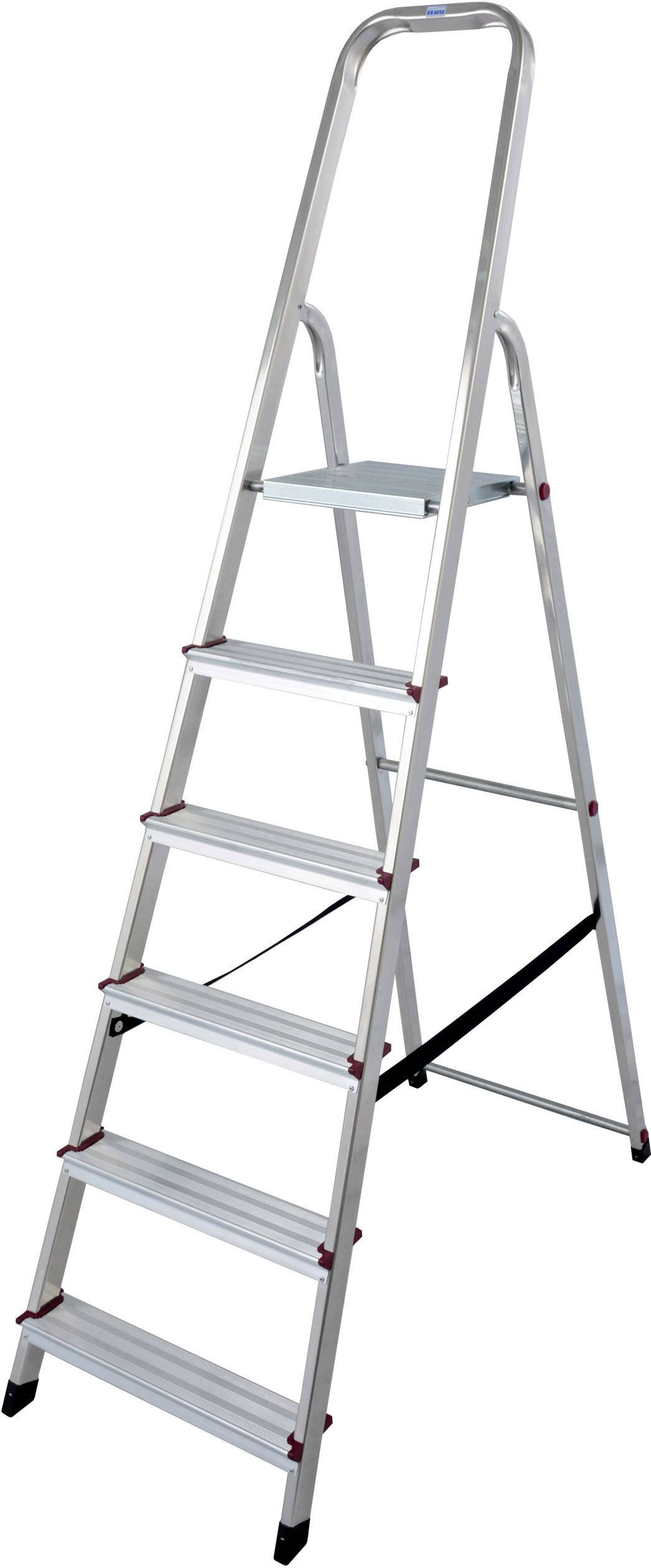 Krause 000736 Aluminium Stufen-Stehleiter Arbeitshöhe (max.): 3.20m Silber 5kg