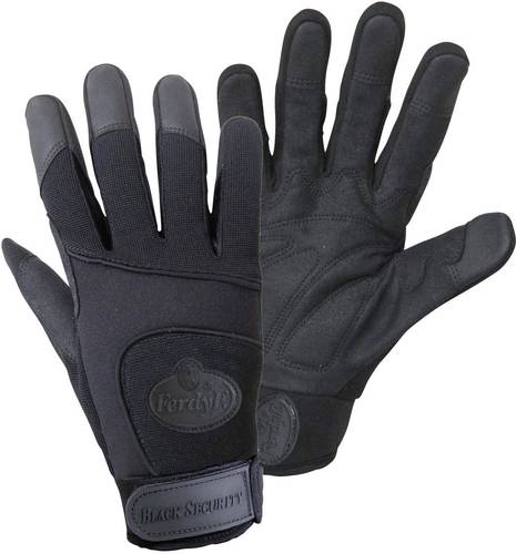 FerdyF. BLACK SECURITY Mechanics 1911 Clarino®-Kunstleder Montagehandschuh Größe (Handschuhe): 7,