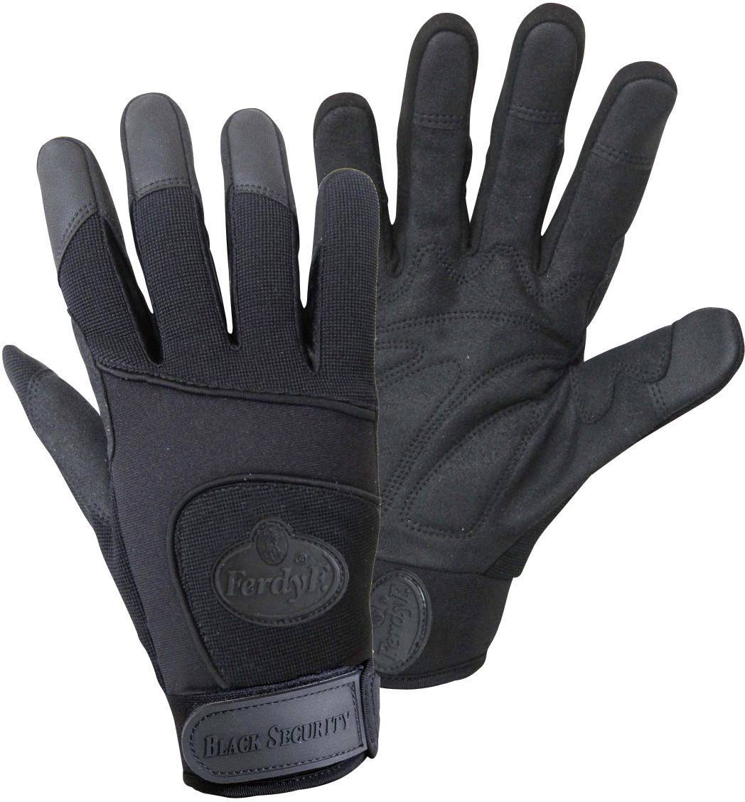 FerdyF. 1911-10 BLACK SECURITY Mechanics Clarino®-Kunstleder Montagehandschuh Größe (Handschuhe): 10, XL EN 388 CAT II 1 Paar