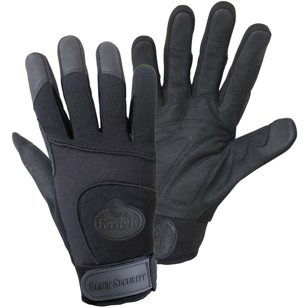 FerdyF. BLACK SECURITY Mechanics 1911-11 Clarino®-Kunstleder Montagehandschuh Größe (Handschuhe): 11, XXL EN 388 CAT II 1 Paar
