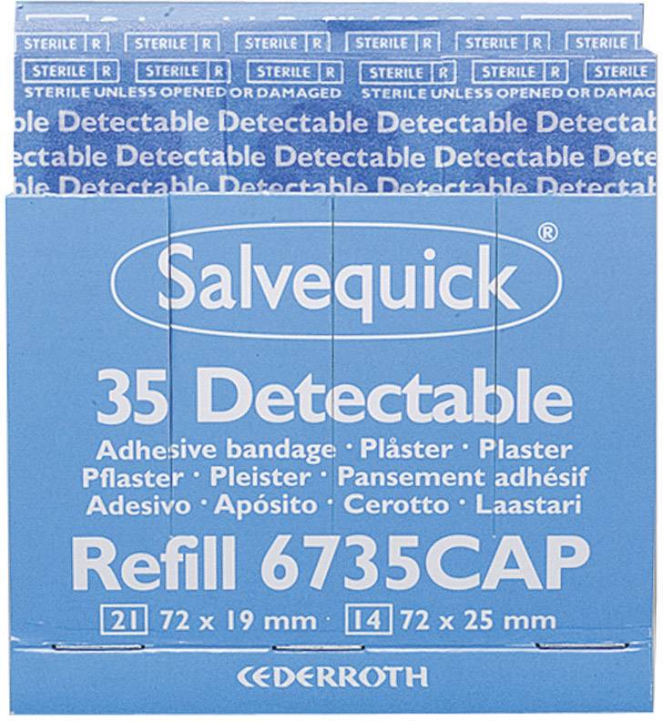 Söhngen 1009735 Salvequick Pflaster-Strips detectabel 6x 35 Stück