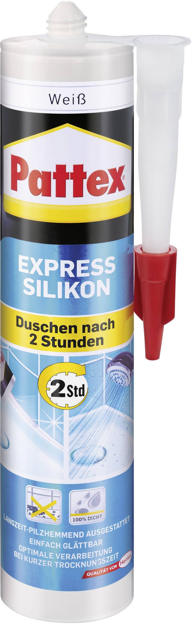 Pattex EXPRESS Silikon Herstellerfarbe Weiß PFESW 300 ml