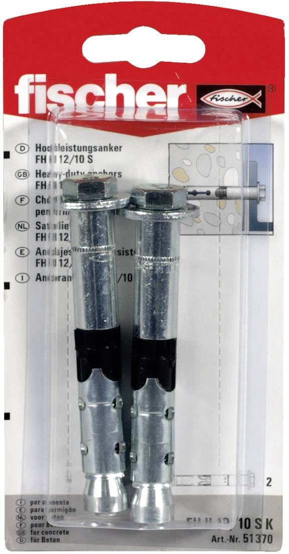 Fischer FH II 12/10 S K Hochleistungsanker 90 mm 12 mm 51370 2 St.
