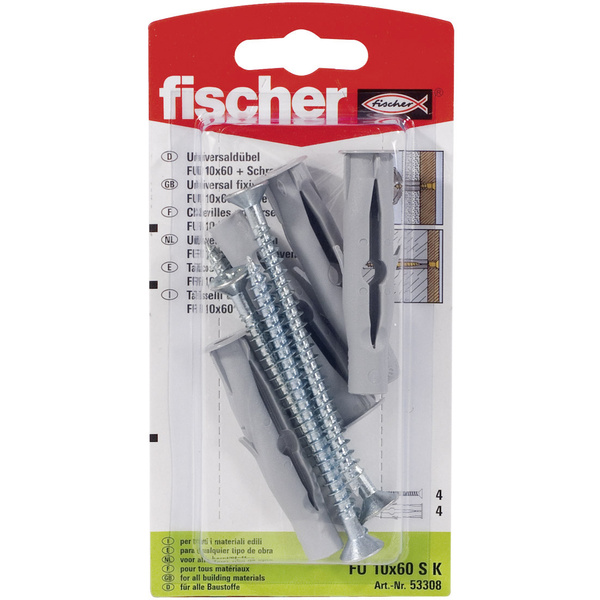 Fischer FU 10 x 60 SK Universaldübel 60mm 10mm 53308 4St.
