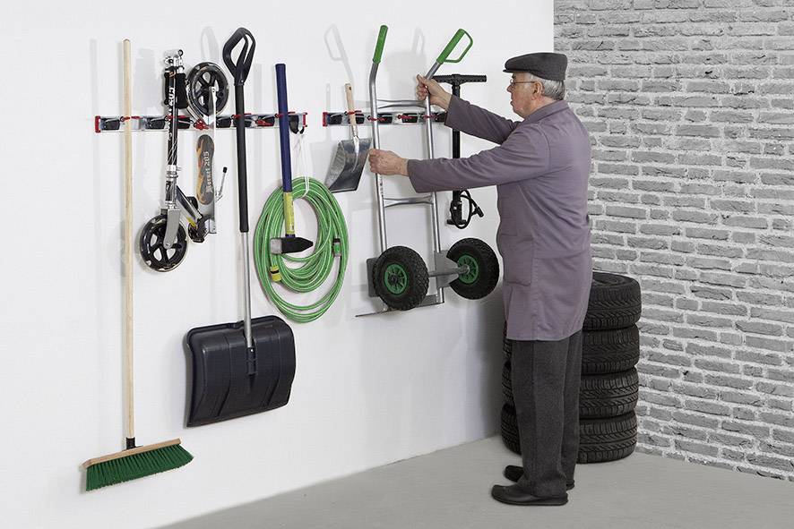 Bruns Gerätehalterleiste 4 Halter + 2 Haken 60457 0.5m