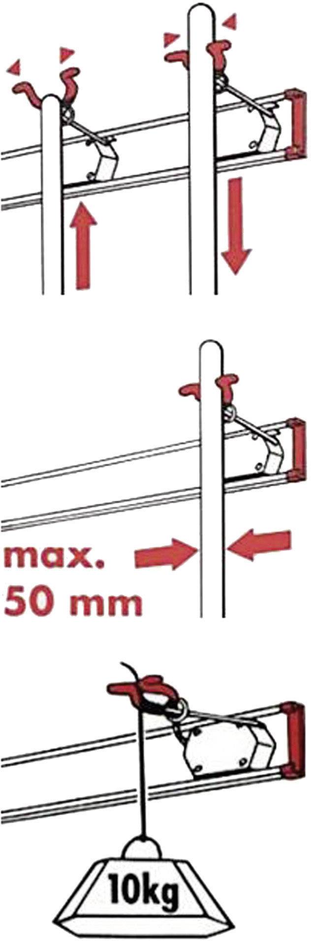 Bruns Gerätehalterleiste 4 Halter + 2 Haken 60457 0.5m