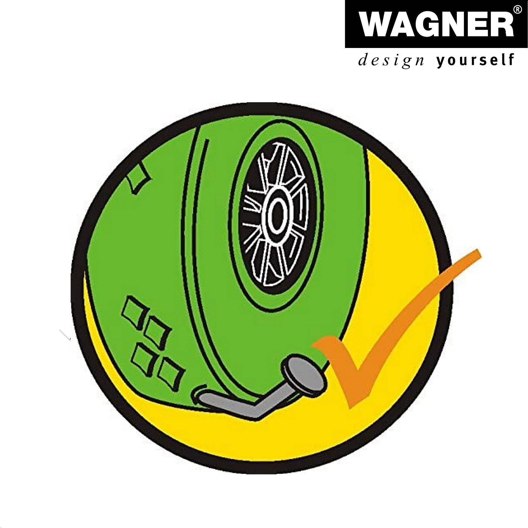 Wagner design yourself Schubkarrenrad Vollgummi RO 8262 grün (4826201)