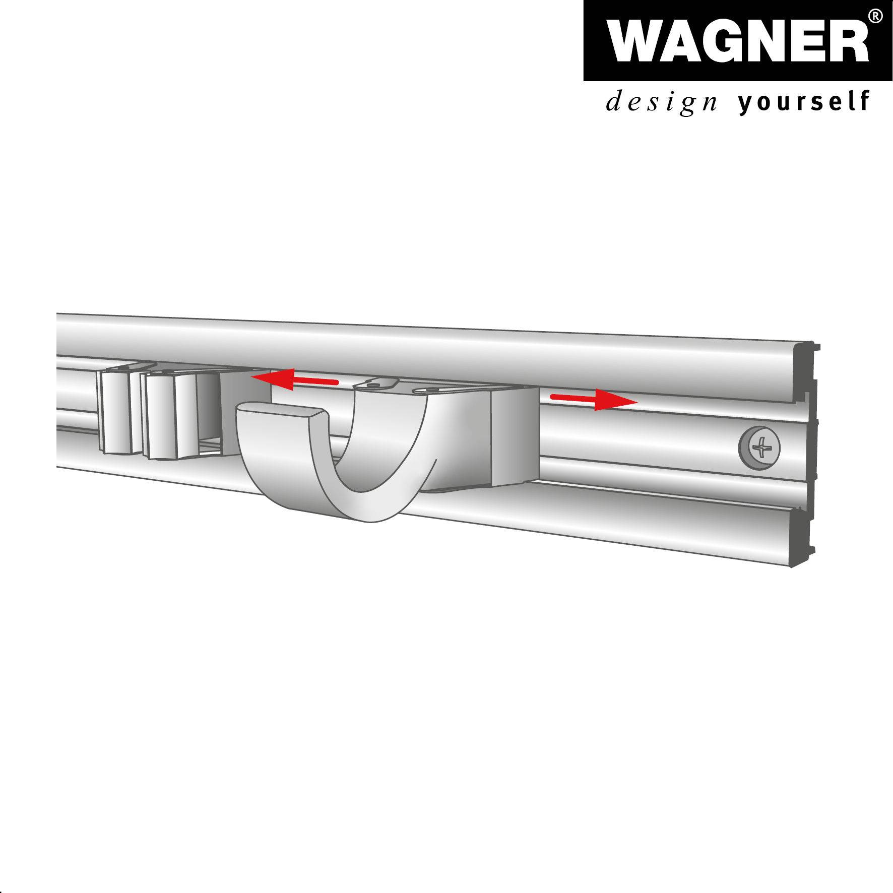 Wagner design yourself Garderobenhaken WH 2097 mit 1 Haken schwarz 1 St.