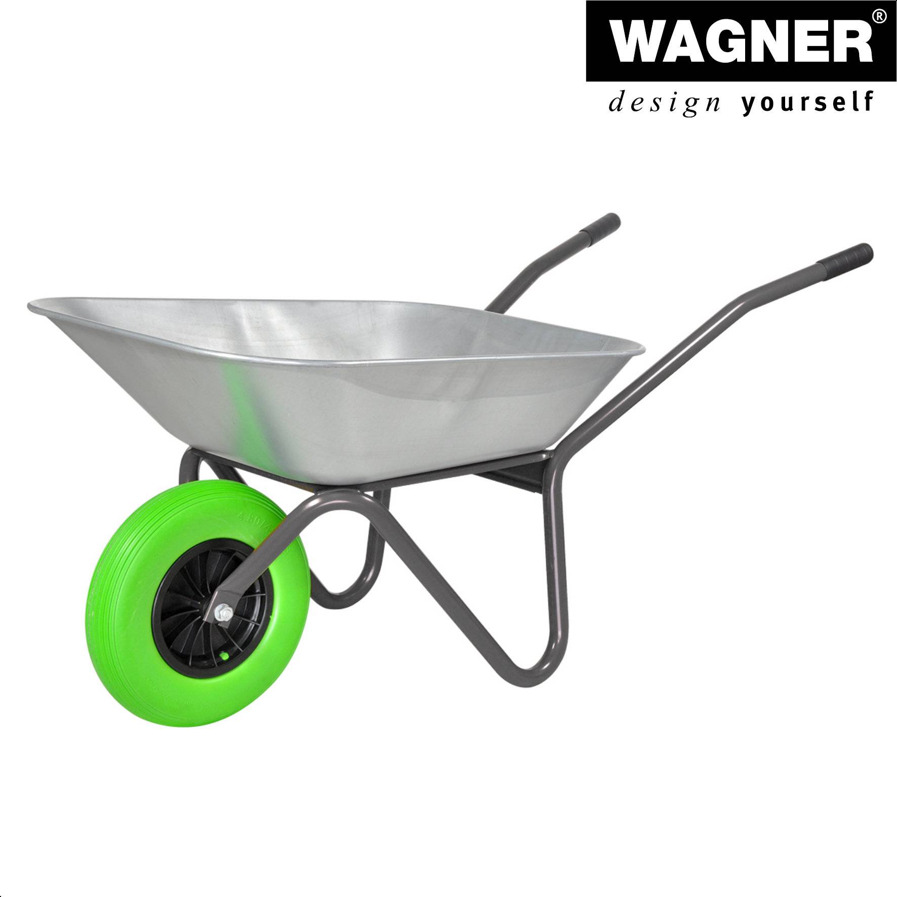 Wagner design yourself Schubkarrenrad Vollgummi RO 8402 grün (4840201)