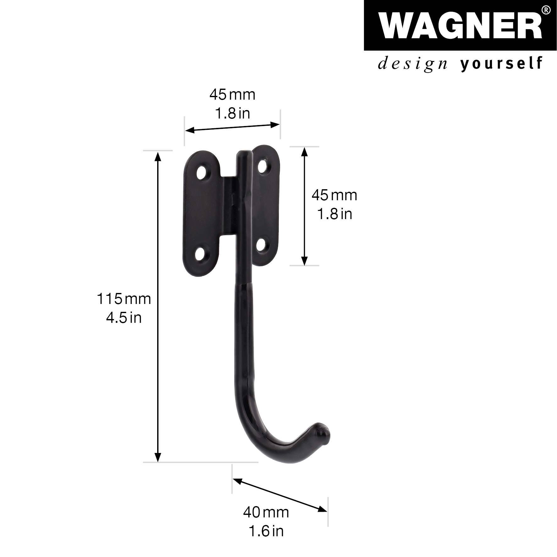 Wagner design yourself Wandhalterung WH 2090 schwarz (15209001)
