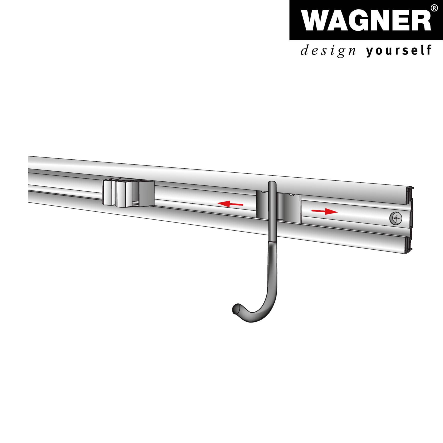 Wagner design yourself Wandhalterung WH 2090 schwarz (15209001)