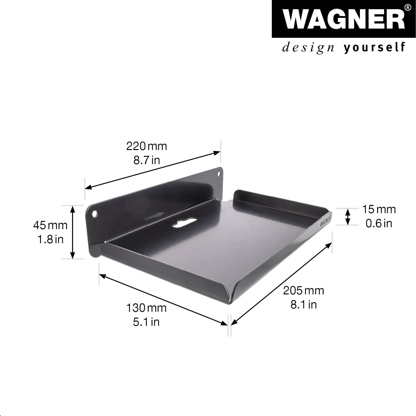 Wagner design yourself Wandhalterung WH 2088 schwarz (15208801)