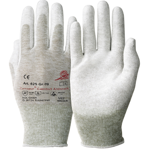 KCL Camapur Comfort Antistatik 625-8 Polyamid Arbeitshandschuh Größe (Handschuhe): 8, M EN 16350:2014-07 CAT II 1 Paar