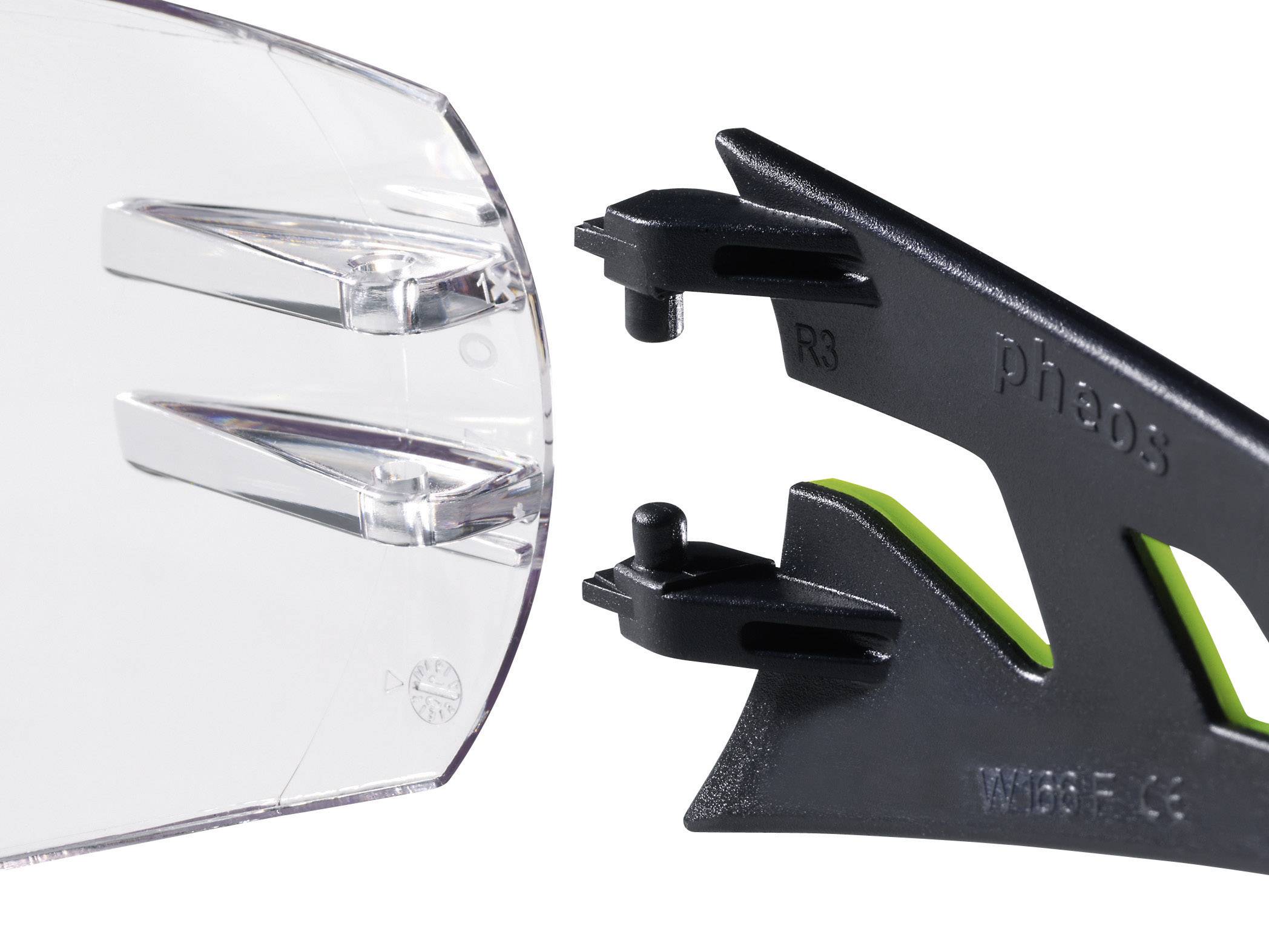 uvex pheos 9192225 Schutzbrille Schwarz, Grün