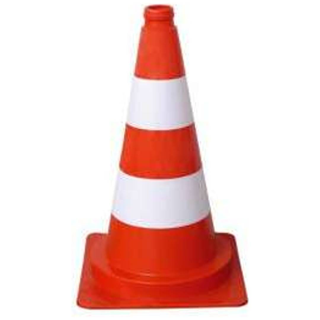 Leitkegel rot/weiß 750mm