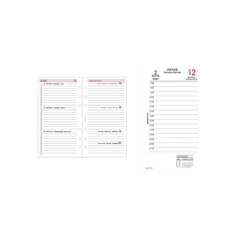 bind Ersatzkalender 2027 für Terminplaner A6, Modell 1060327