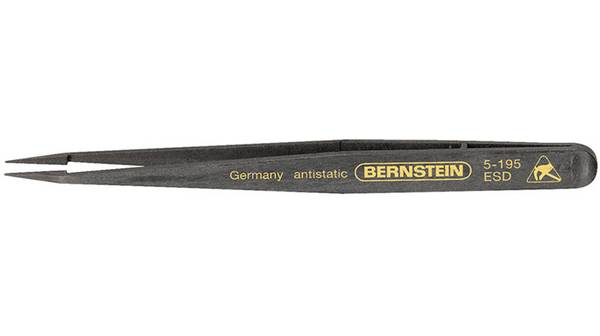 ESD Kunststoff Präzisionspinzette 120mm Form BB sehr feine Spitze