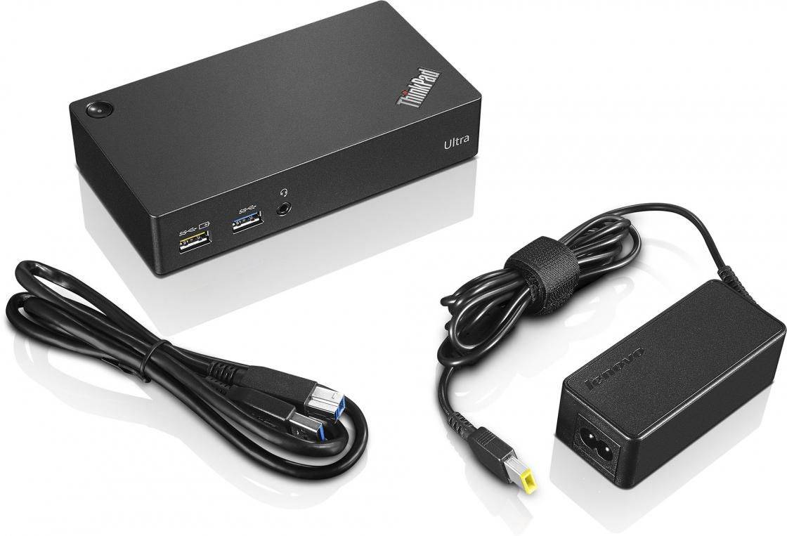 Lenovo 03X6898, Kabelgebunden, USB 3.2 Gen 1 (3.1 Gen 1) Type-A, 3,5 mm, 10,100,1000 Mbit/s, Schwarz, Lenovo