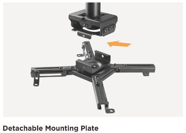 Projector ceiling mount white