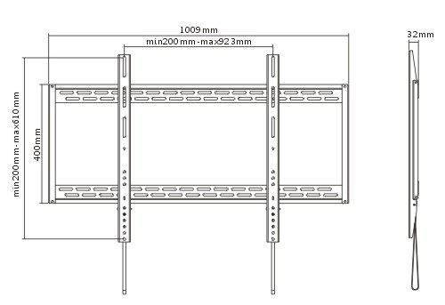 Wall mount slim XL up to VESA