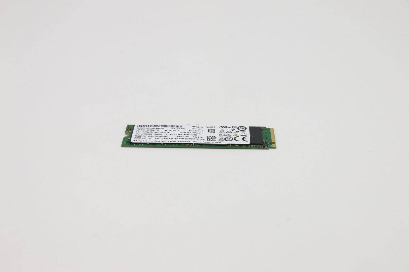 Lenovo SSD M.2 PCIe NVMe FRU SSD 256GB RoHS SK Hynix M.2 PC601 256GB OPAL 2 0