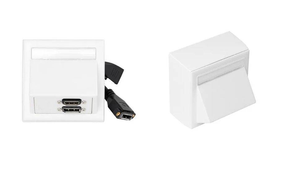 Wall box HDMI, DisplayPort