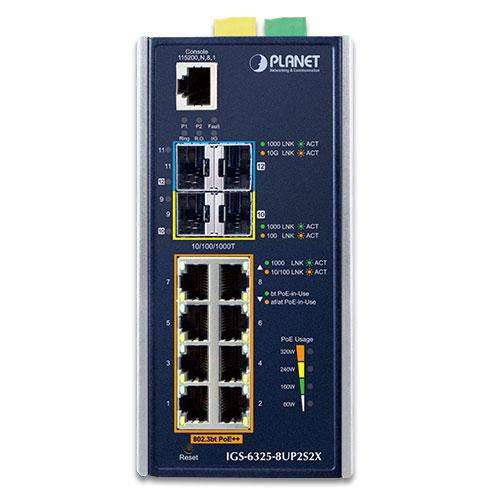 IP30 DIN-rail Industrial L3 8P IGS-6325-8UP2S2X