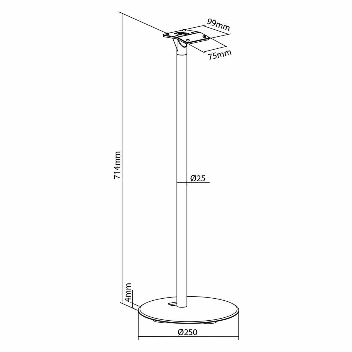 Nedis Lautsprecherhalter SPMT5950WT