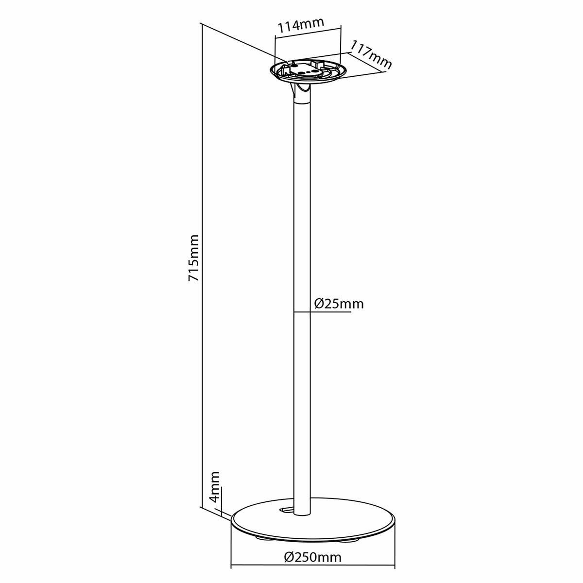 Nedis Lautsprecherhalter SPMT5850BK