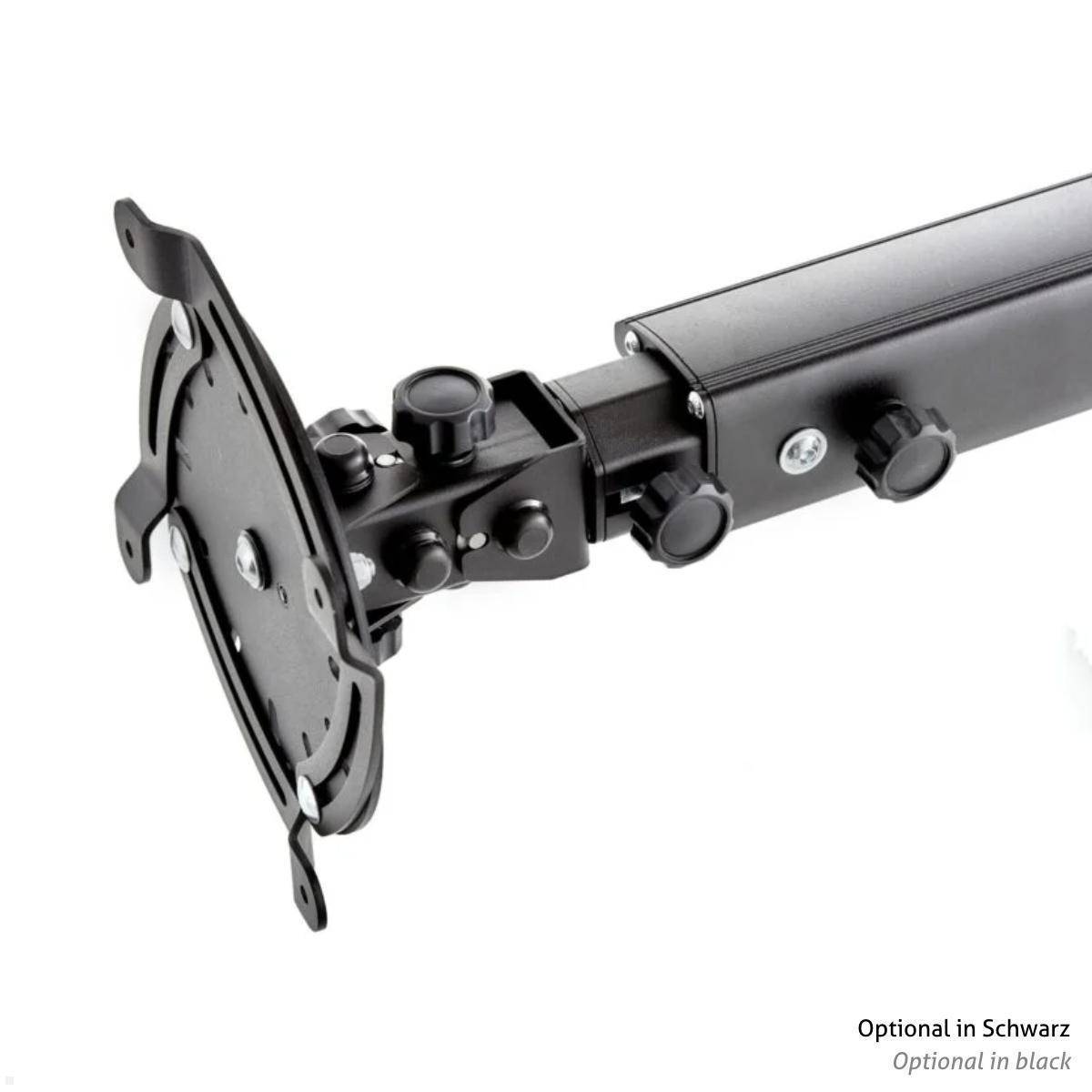 Edbak PMV100W Höhenverstellbarer Beamer Deckenhalter 475 - 650 mm, 30 kg, weiß