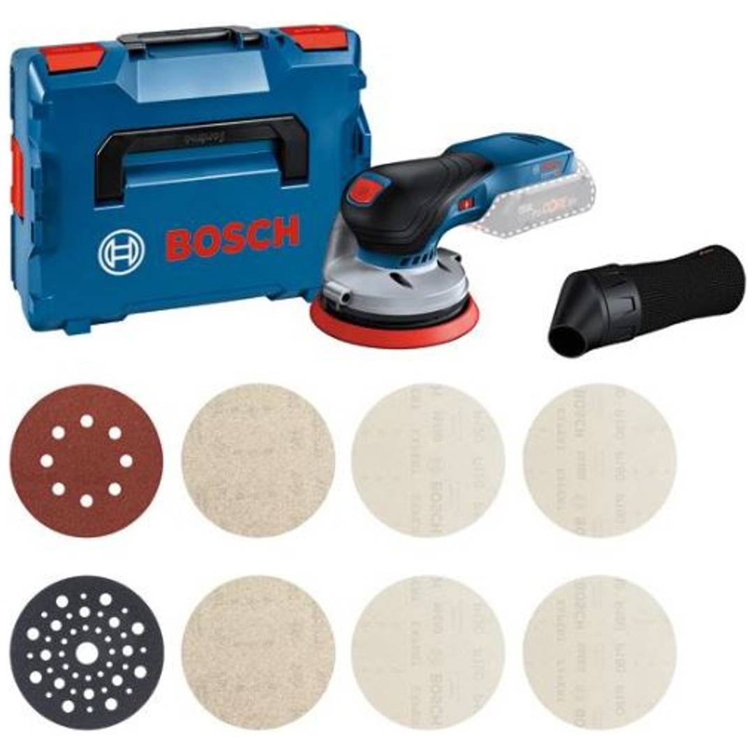 Bosch Professional Bosch Akku-Exzenterschleifer Combi-Set GEX 18V-125 + M480, L-BOXX
