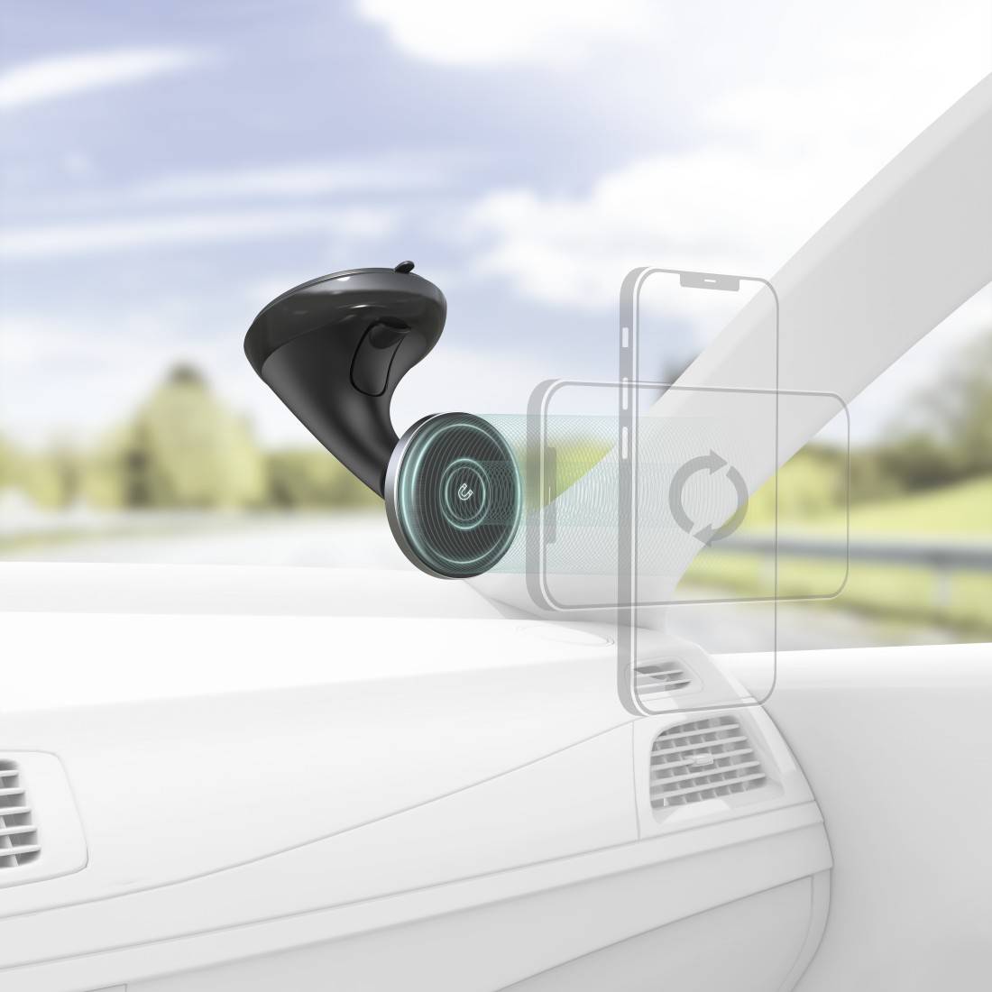 Hama MagLock Saugnapf Handy-Kfz-Halterung 360° drehbar