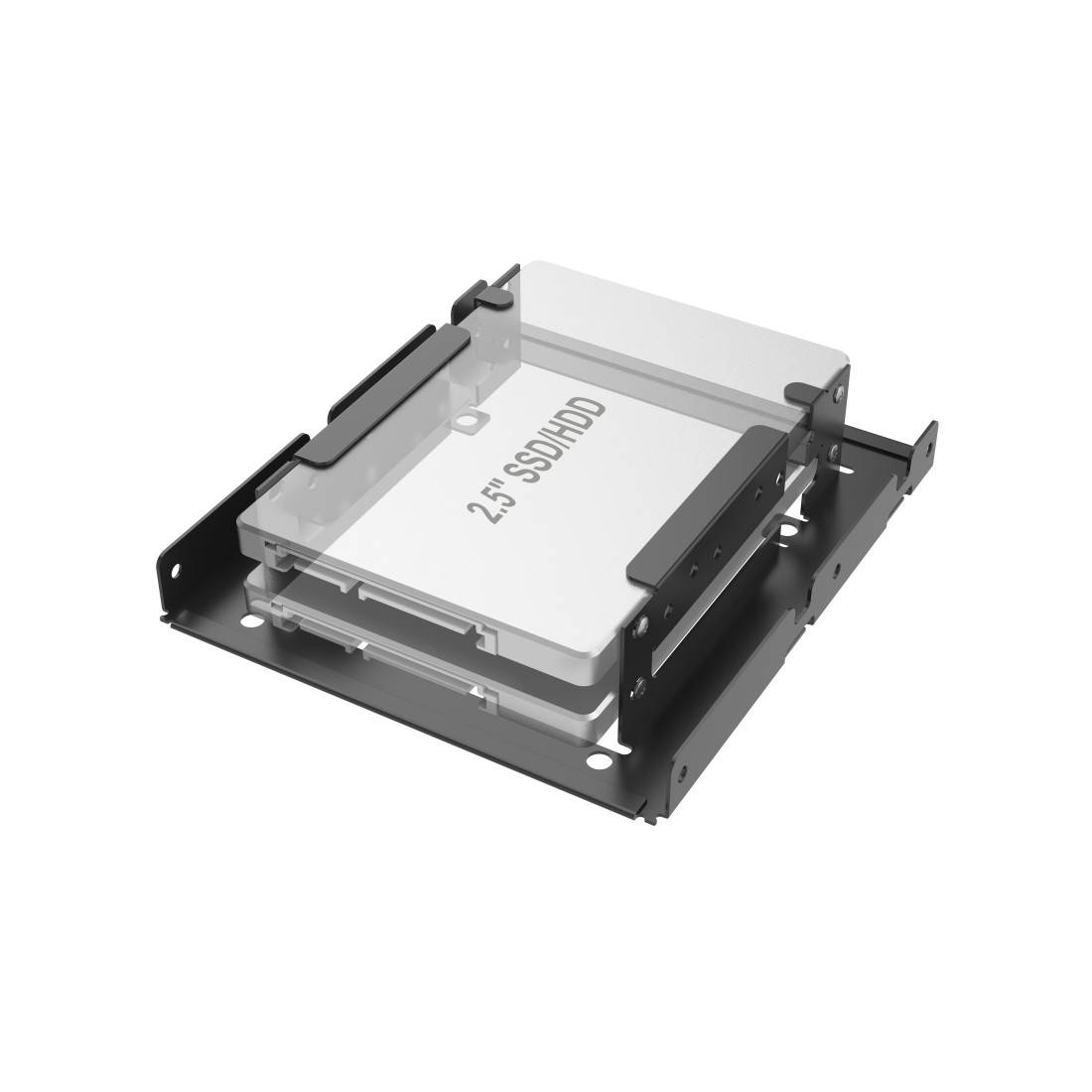 hama 00200759 Einbaurahmen für 2x 2,5" SSD- und HDD-Festplatten in 3,5" Einschub