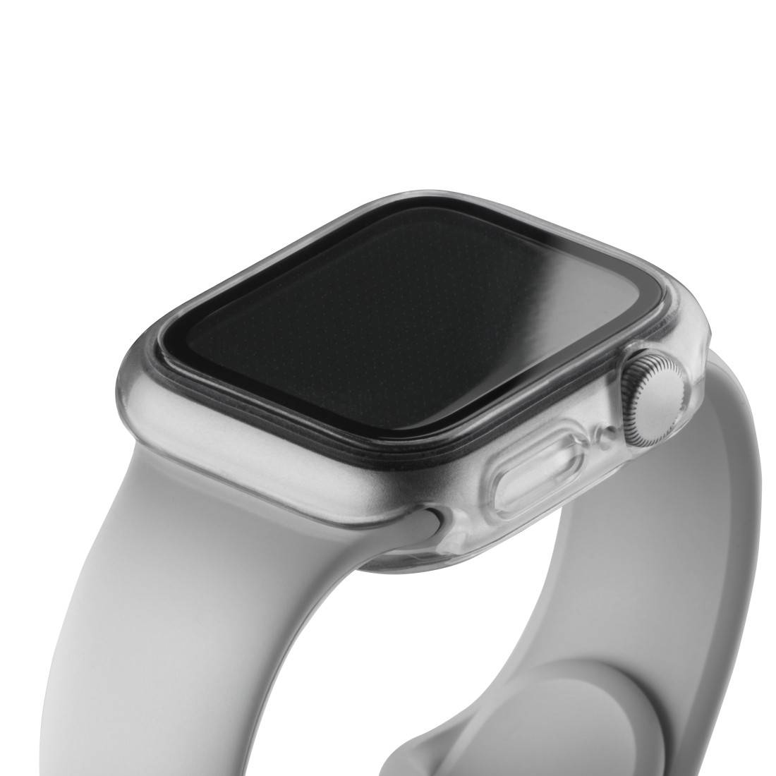 hama 00210919 Schutzhülle für Apple Watch 4/5/6/SE 1. Gen./SE 2. Gen., 44mm, Transparent