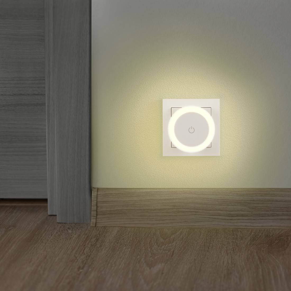 hama 00223495 LED-Nachtlicht "Touch Switch" für Steckdose, Berührungstaster, warmes Licht