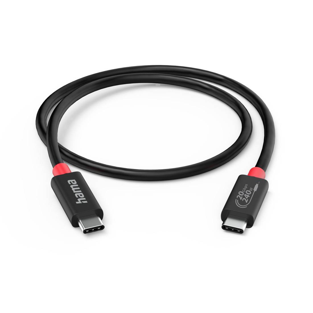 hama 00200788 USB-C-Kabel, E-Marker, USB4 Gen2, 20 Gbit/s, 5 A, 240 W, 2,00 m