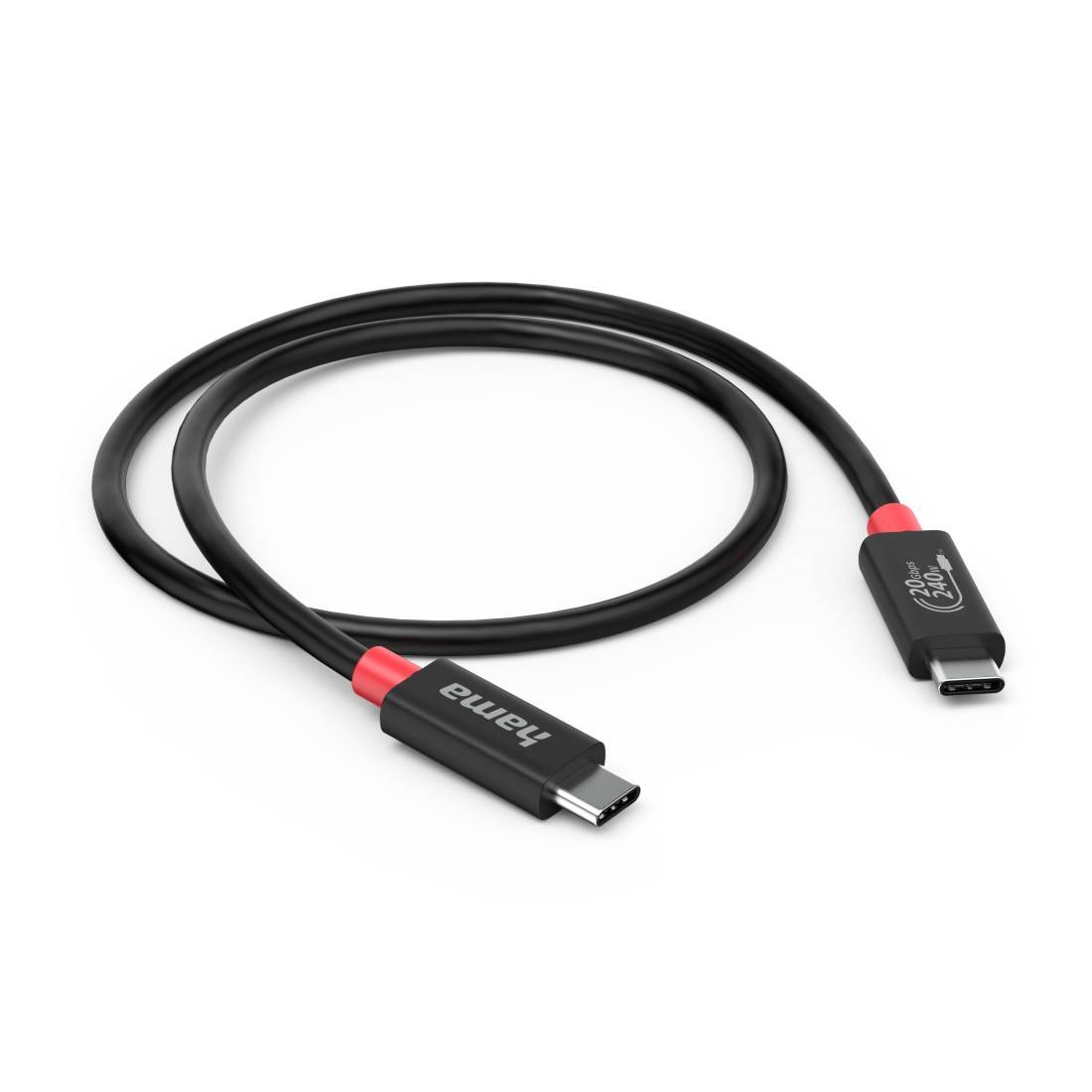 hama 00200788 USB-C-Kabel, E-Marker, USB4 Gen2, 20 Gbit/s, 5 A, 240 W, 2,00 m
