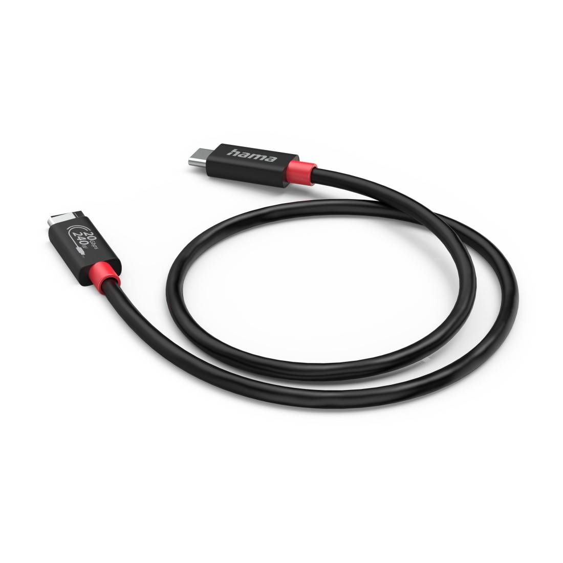 hama 00200788 USB-C-Kabel, E-Marker, USB4 Gen2, 20 Gbit/s, 5 A, 240 W, 2,00 m