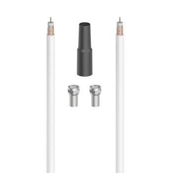hama 00205041 SAT-Anschluss-Kit, 100 dB, 10 m