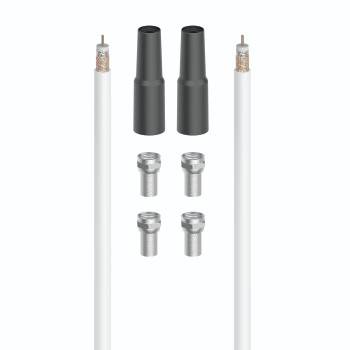 hama 00205042 SAT-Anschluss-Kit, 100 dB, 20 m
