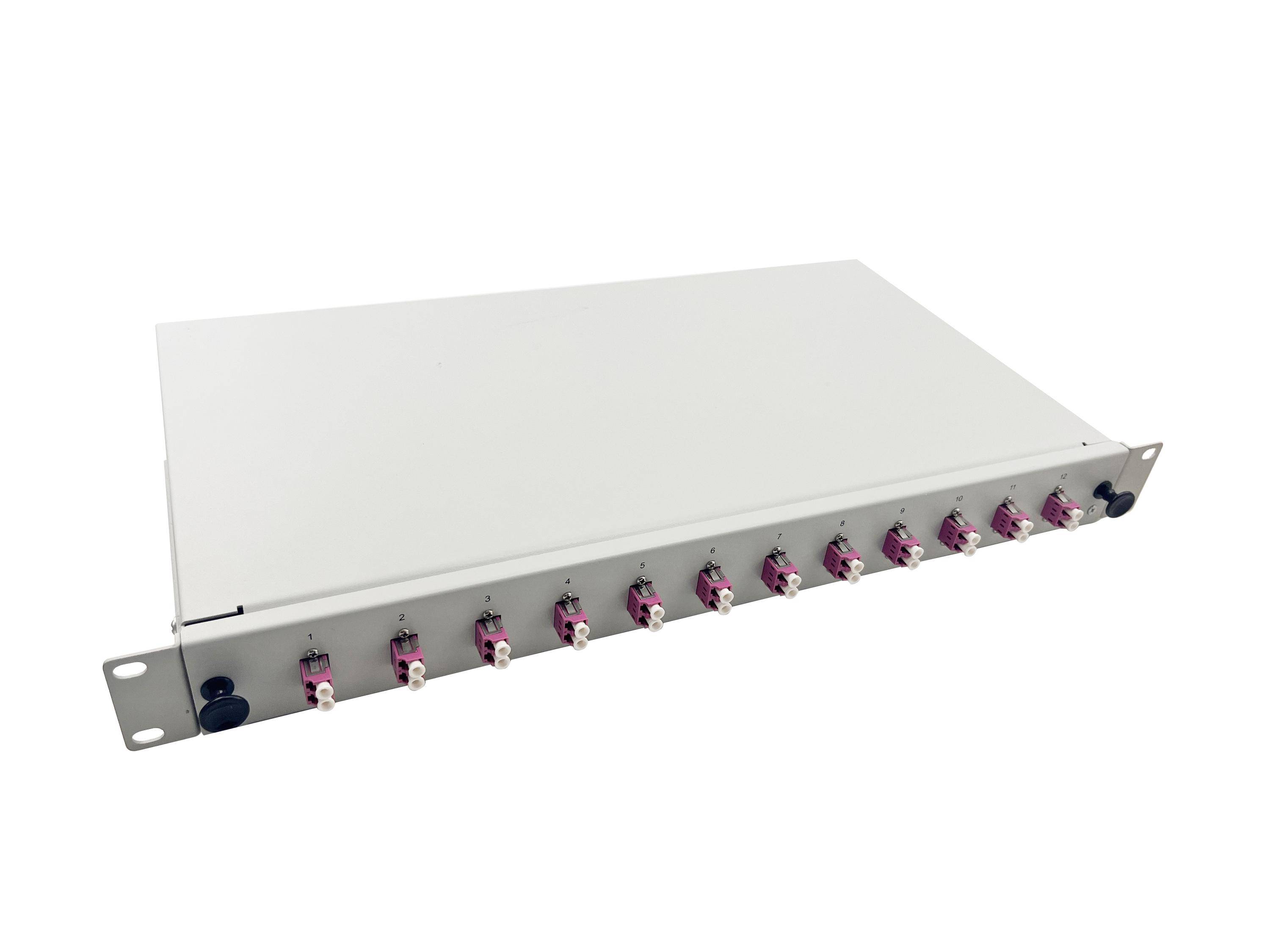 Helos LWL 19" Spleissbox 12 x LC Duplex OM4 spleißfertig grau (375558) - Kabel - Duplex