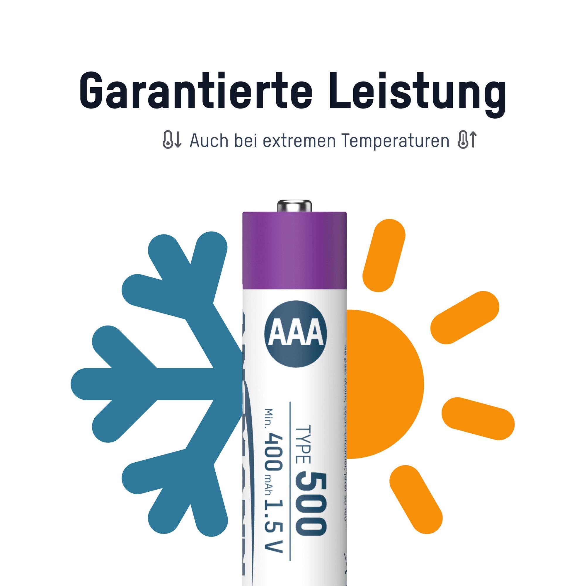 ANSMANN 1311-0028 Li-Ion Akkus Micro AAA Typ 500 Strom / Energie / Licht & Batterien