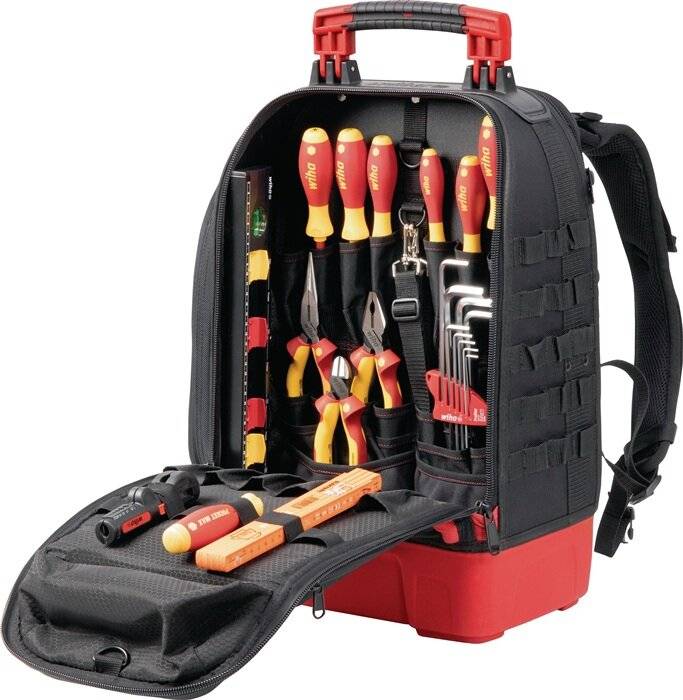 Werkzeugsortiment electric 27-tlg.im Werkzeugrucksack WIHA