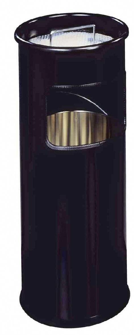 Durable 3330 333001 Mülleimer 17 l Stahl (L x B x H) 305 x 302 x 687 mm Schwarz Inkl. Aschenbecher 1 St.