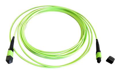 MTP®(F)-MTP®(F) Patchkabel OM5 12 Fasern, Typ B LSZH limettengrün 10m Glasfaserverkabelung MPO /