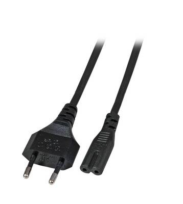 EFB ELEKTRONIK - Netzleitung Euro-C7 180° schwarz 2 x - 3 m